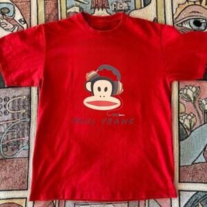 Gildan Men Red T-Shirt, Red Paul Frank Graphic Tee